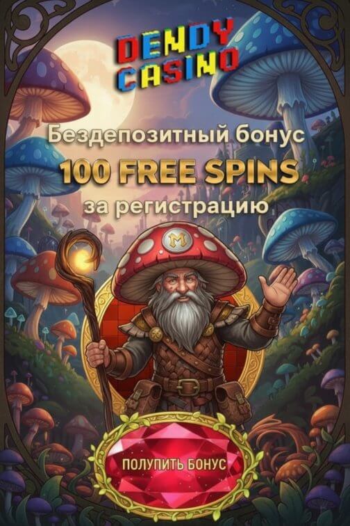 Зображення для 100 фриспинов без депозита новым игрокам в онлайн-казино Dendy &mdash; свежий бонус