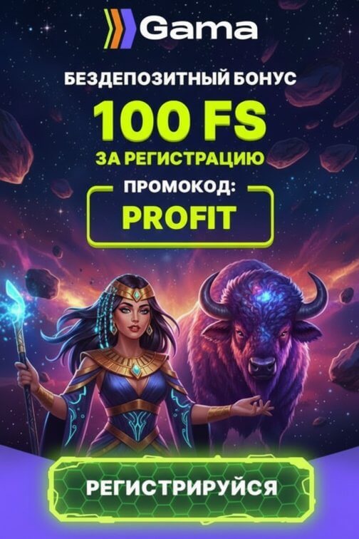 Зображення для 100 фриспинов без депозита для новичков в онлайн-казино Gama