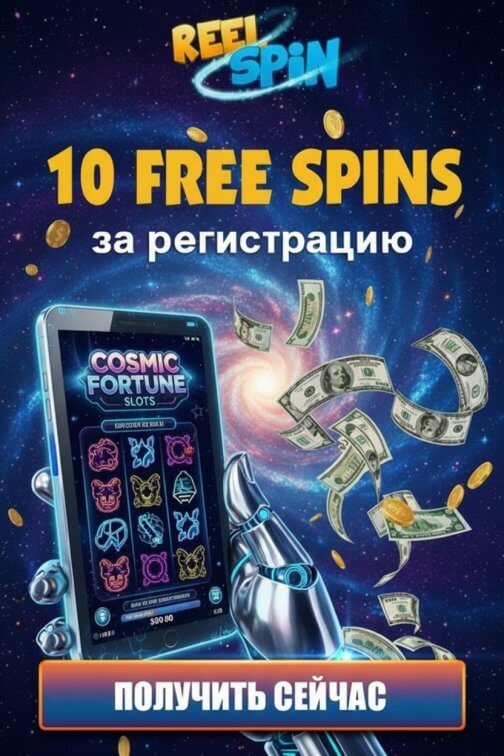 Зображення для 10 фриспинов без депозита с реальным выводом выигрыша в казино Reel Spin