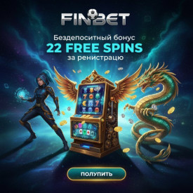 Зображення для 22 бездепозитных фриспина новым игрокам FinBet &mdash; бесплатная удача ждёт