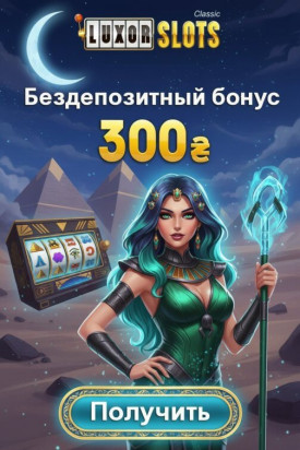 Зображення для 300₴ бонус без депозита и до 50 фриспинов для новых игроков в LuxorSlots