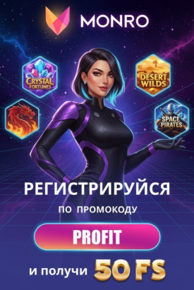 Зображення для 50 фриспинов без депозита и быстрые выплаты выигрышей в Monro Casino