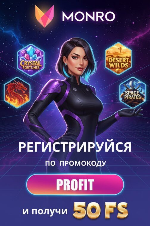 Зображення для 50 фриспинов без депозита и быстрые выплаты выигрышей в Monro Casino