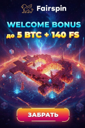 Зображення для 5 BTC и 140 фриспинов новым пользователям на старте в казино Fairspin